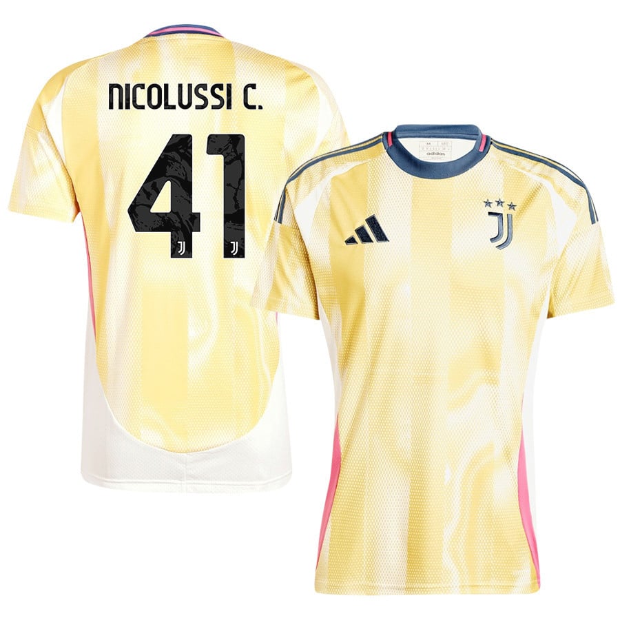 Hans Nicolussi Caviglia 41 Juventus 2024/25 Away Men Jersey - Yellow
