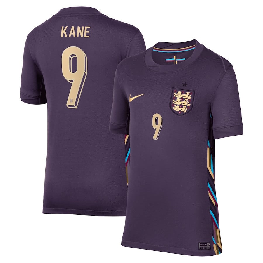 Harry Kane 9 England 2024/25 Away Stadium Football Jersey - YOUTH Jersey