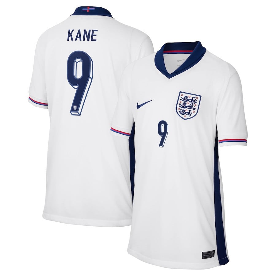 Harry Kane 9 England 2024/25 Home Stadium Football Jersey - YOUTH Jersey