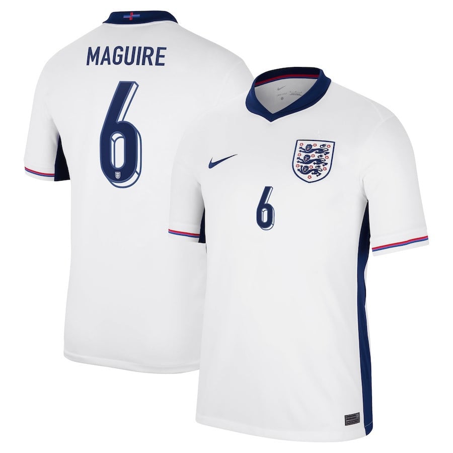 Harry Maguire 6 England 2024/25 Home Stadium Football Jersey - Men White