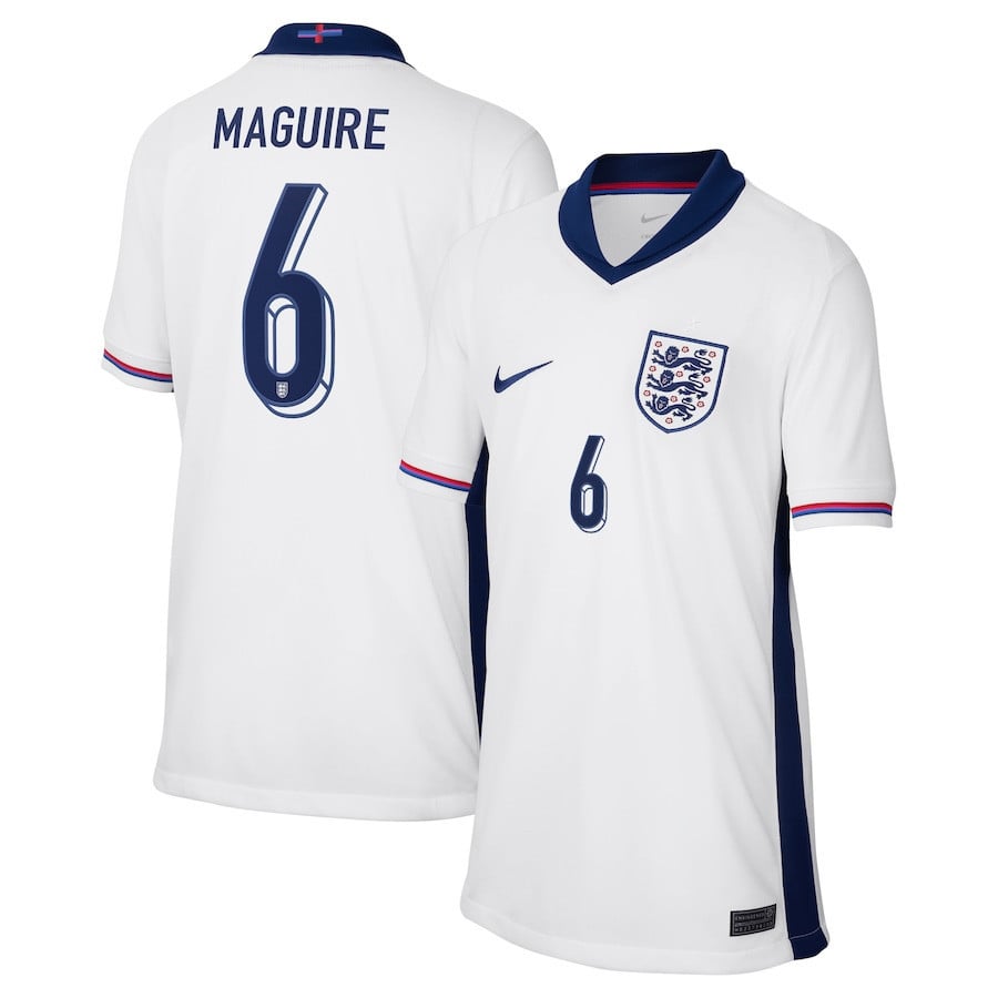 Harry Maguire 6 England 2024/25 Home Stadium Football Jersey - YOUTH Jersey
