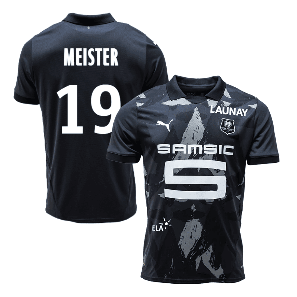 Henrik Meister 19 Stade Rennais F.C. 2024/25 Third Men Jersey - Black