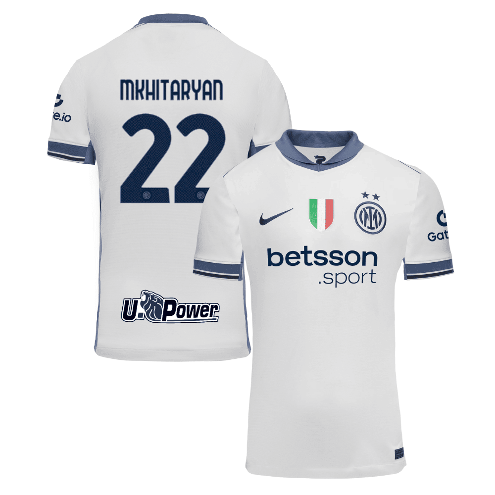Henrikh Mkhitaryan 22 Inter Milan 2024/25 Away Men Jersey - White