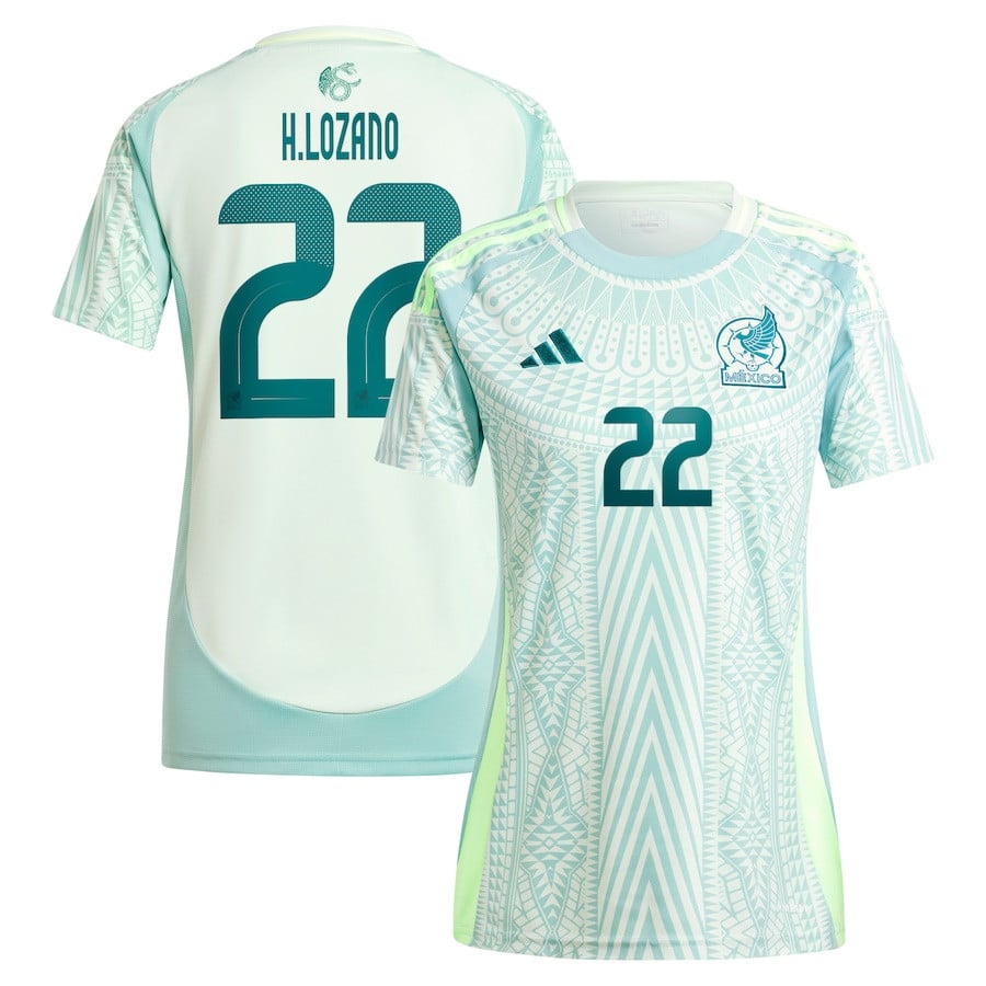 Hirving Lozano 22 Mexico National Team 2024 Away Women Jersey - Green