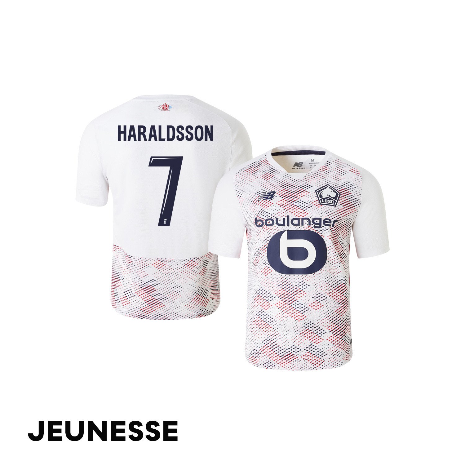 Hákon Arnar Haraldsson 7 LOSC Lille 2024/25 Away YOUTH Jersey - White