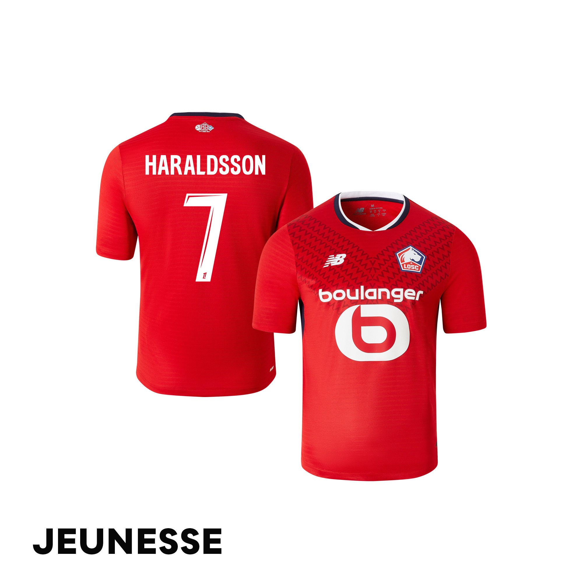 Hákon Arnar Haraldsson 7 LOSC Lille 2024/25 Home YOUTH Jersey - Red