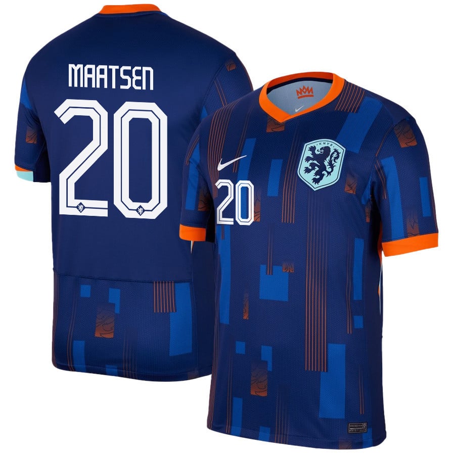 Ian Maatsen 20 Netherlands National Team 2024/25 Away Men Jersey - Navy