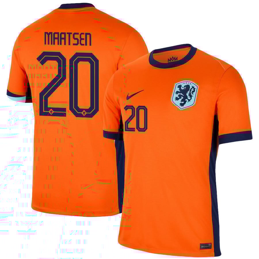Ian Maatsen 20 Netherlands National Team 2024/25 Home Men Jersey - Orange