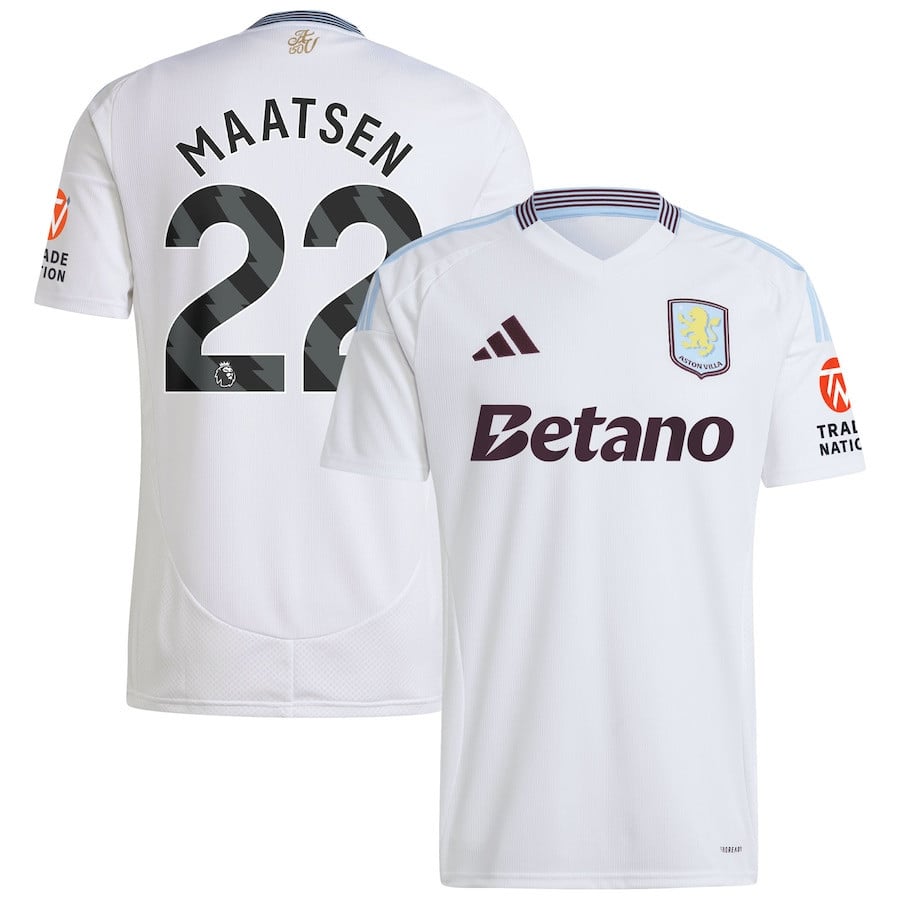 Ian Maatsen 22 Aston Villa 2024/25 Away Men Jersey - White
