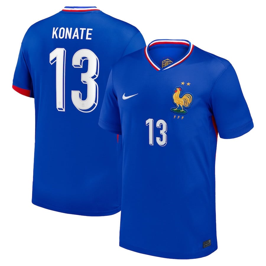 Ibrahima Konaté 13 France National Team 2024 Home YOUTH Jersey - Blue