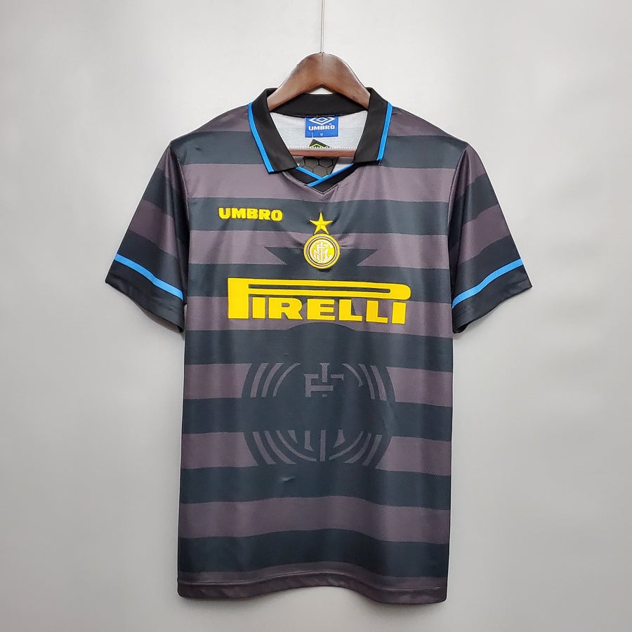Inter Milan 1997/98 Third Retro Jersey - Men Black