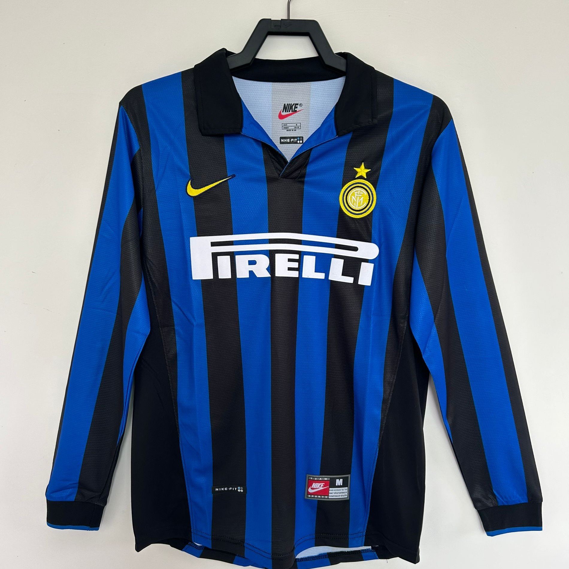 Inter Milan 1998/99 Home Retro Long Sleeve Men Jersey - Blue