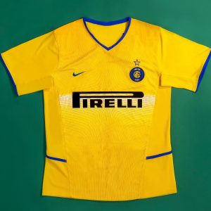 Inter Milan 2002/03 Third Retro Men Jersey - Yellow