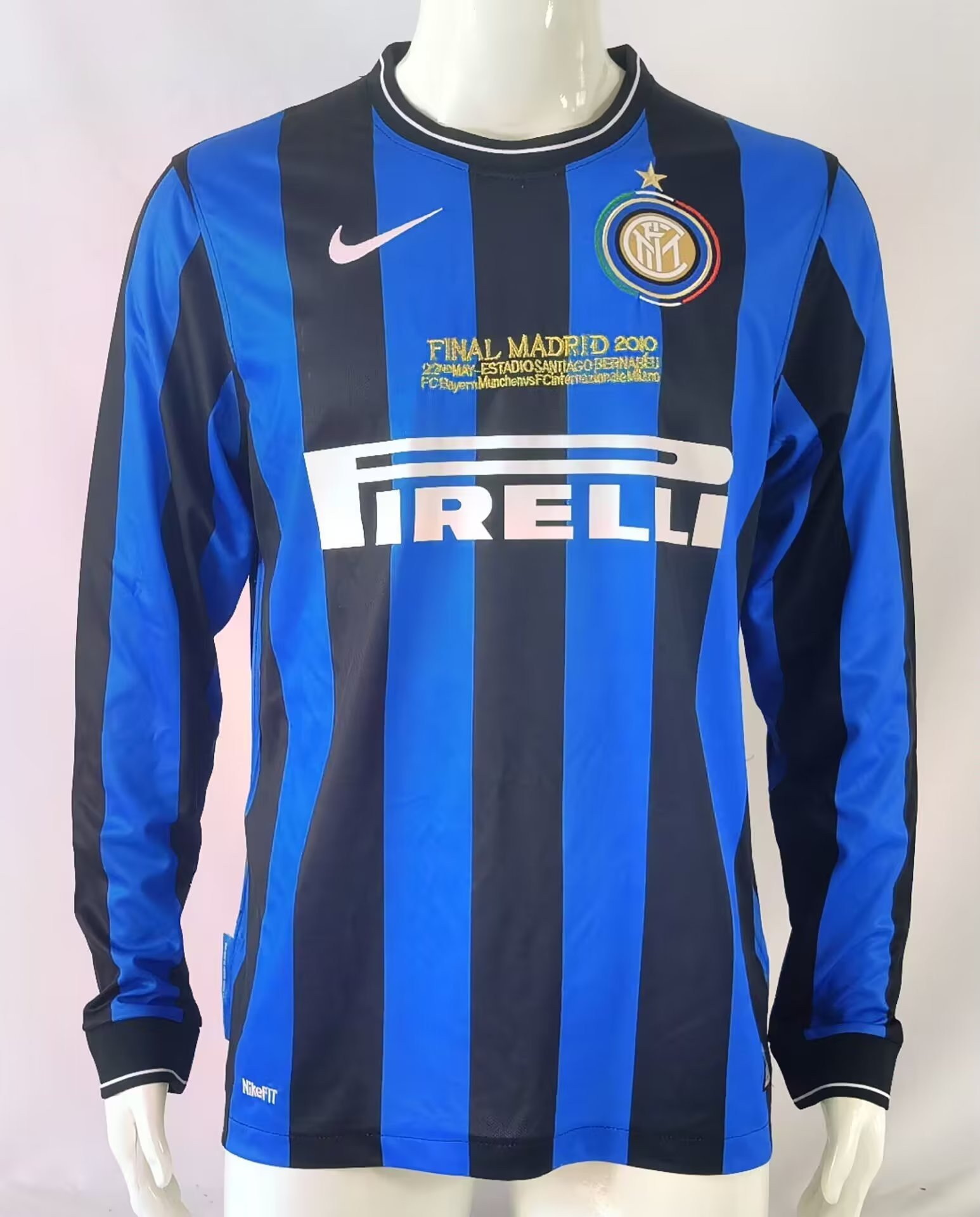 Inter Milan 2009/10 Home Retro Long Sleeve Men Jersey – Blue