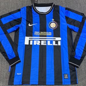 Inter Milan 2010 Home Retro Long Sleeve Men Jersey - Blue