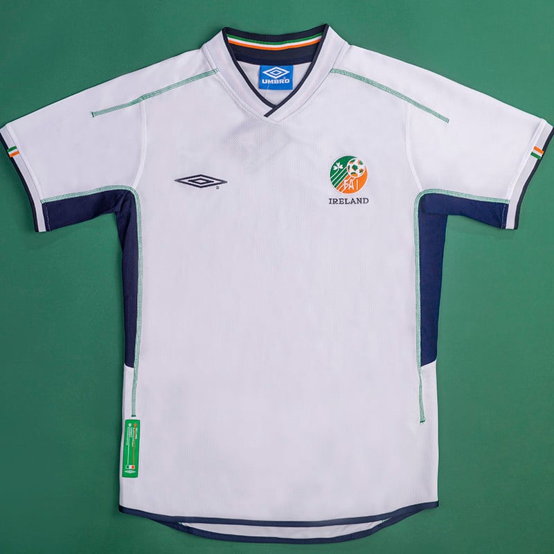 Ireland 2002/03 Away Retro Men Jersey - White
