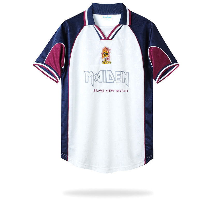 Iron Maiden 1999 -2001 Away Men Retro Jersey - White