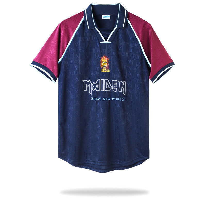 Iron Maiden 1999 -2001 Home Men Retro Jersey - Navy