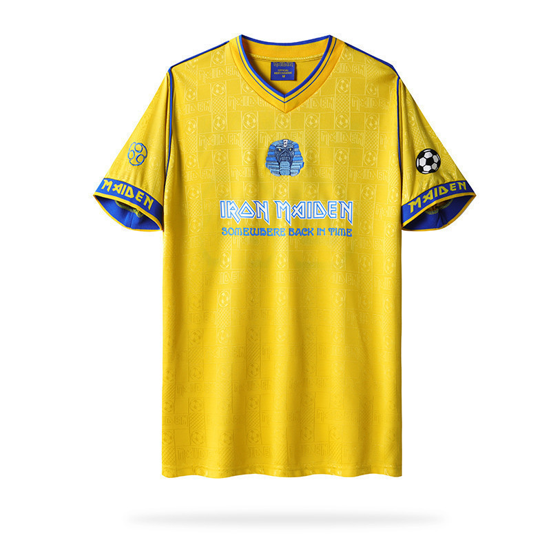 Iron Maiden 2008 Men Retro Jersey - Yellow