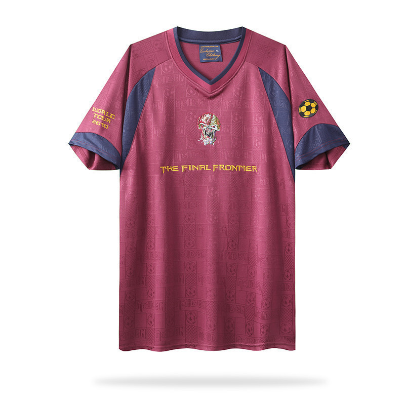 Iron Maiden 2010 Away Men Retro Jersey - Cardinal