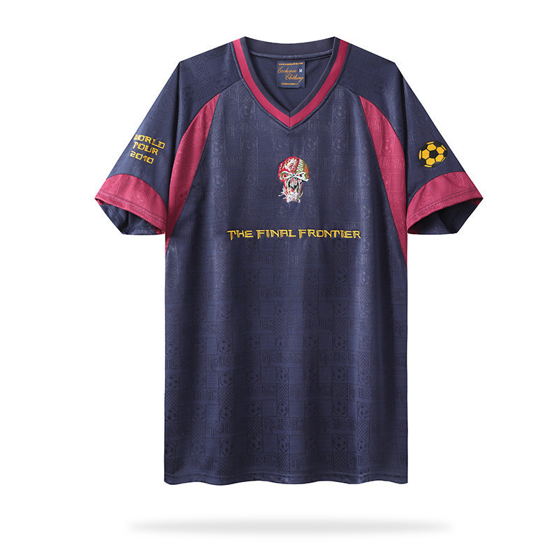 Iron Maiden 2010 Home Men Retro Jersey - Navy