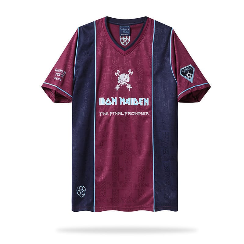 Iron Maiden 2011 Away Men Retro Jersey - Cardinal