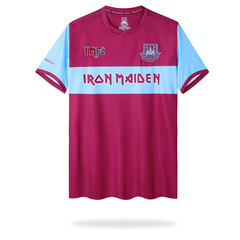 Iron Maiden x West Ham Home Men Retro Jersey - Cardinal