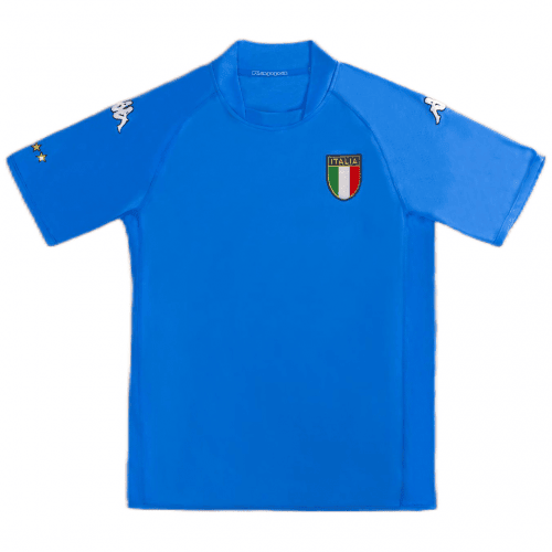 Italy 2002 Home Retro Men Jersey - Blue