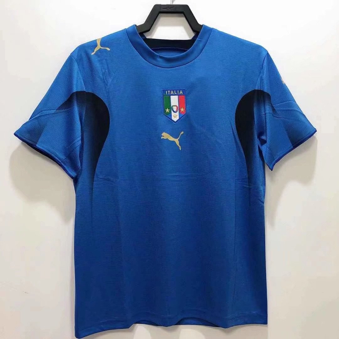 Italy 2006 Home Retro Jersey - Men Blue