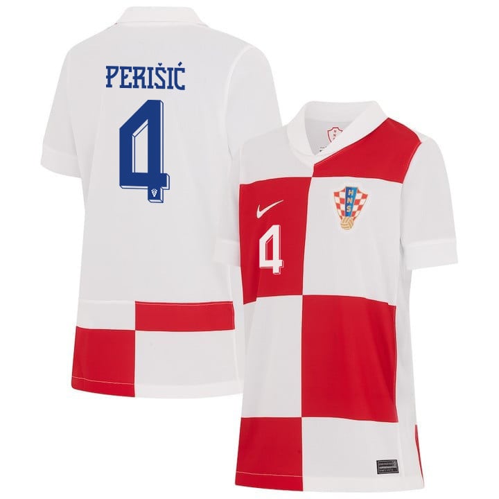 Ivan Perišić 4 Croatia National Team 2024 Away YOUTH Jersey - Blue