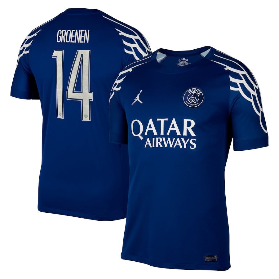 Jackie Groenen 14 Paris Saint-Germain 2024/25 Fourth Men Jersey - Dark Blue