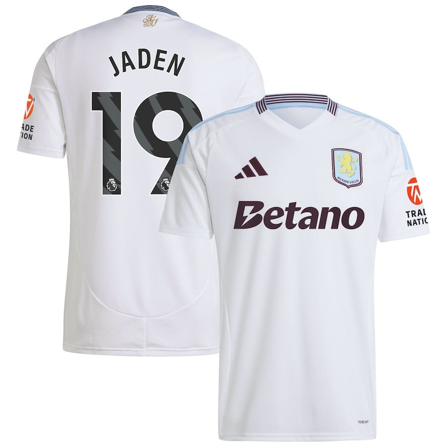 Jaden Philogene 19 Aston Villa 2024/25 Away Men Jersey - White