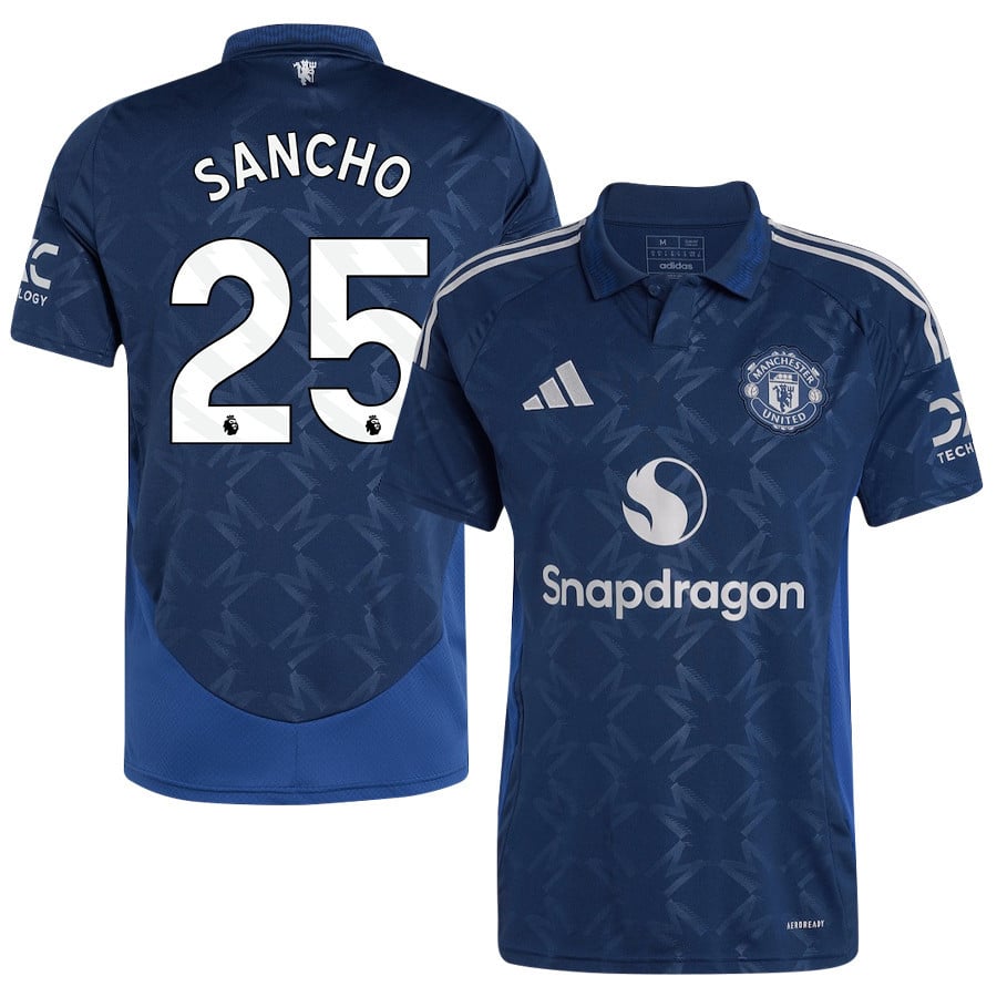 Jadon Sancho 25 Manchester United 2024/25 Away Jersey - Men, Blue