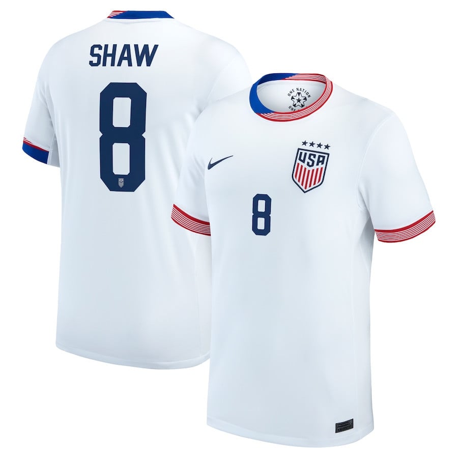 Jaedyn Shaw 8 USWNT 2024 Home Men Jersey - White
