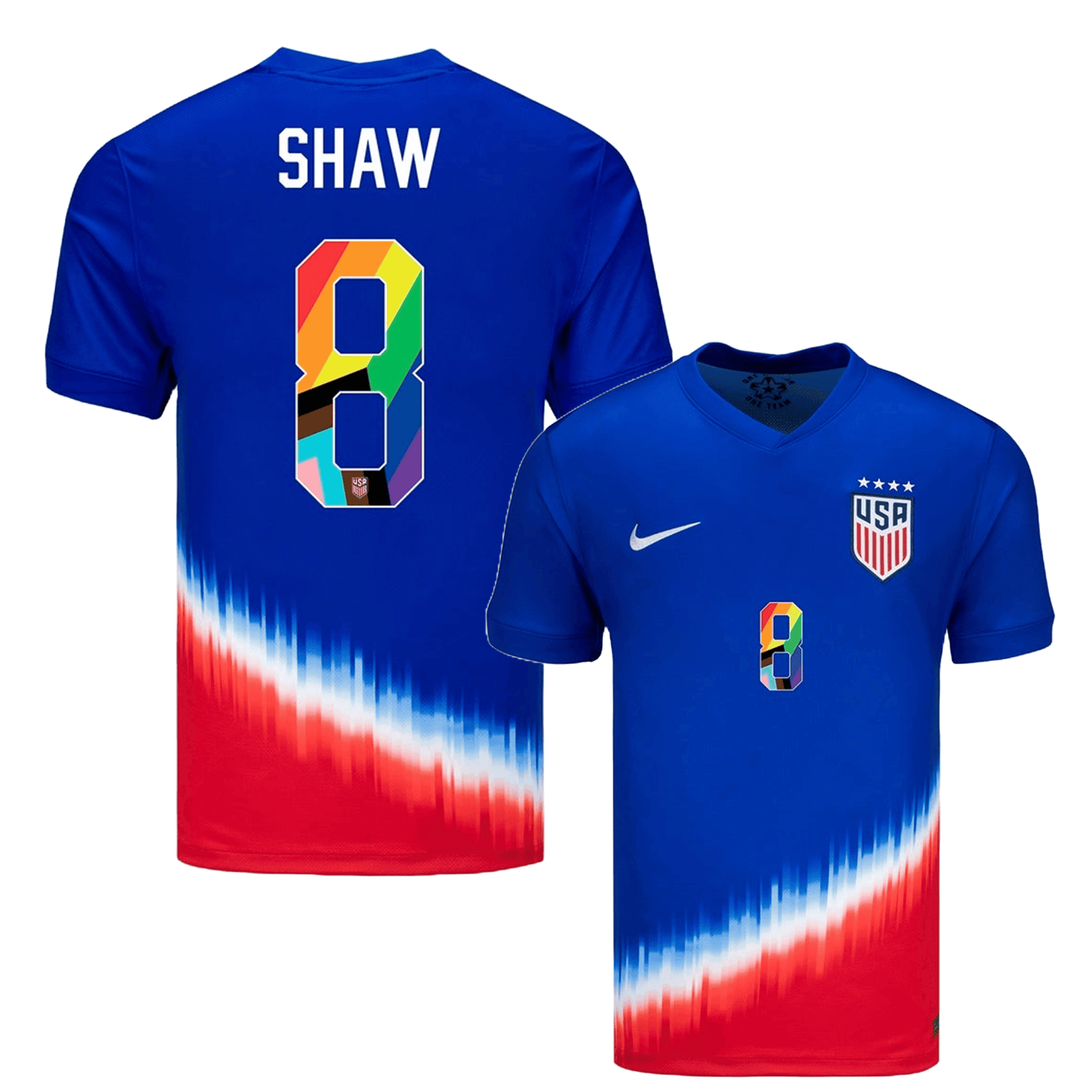 Jaedyn Shaw 8 USWNT 2024 Pride-Themed Away Jersey - Men