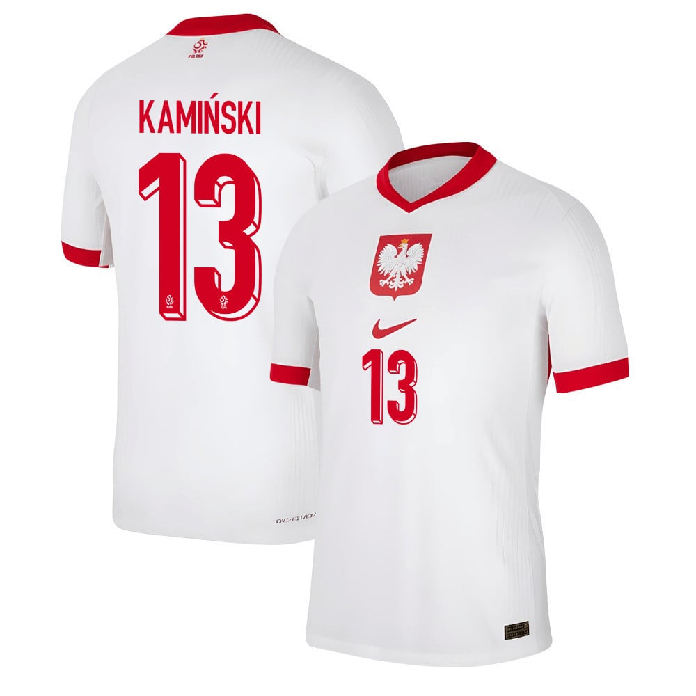 Jakub Kamiński  13 Poland National Team 2024/25 Home Men Jersey - White