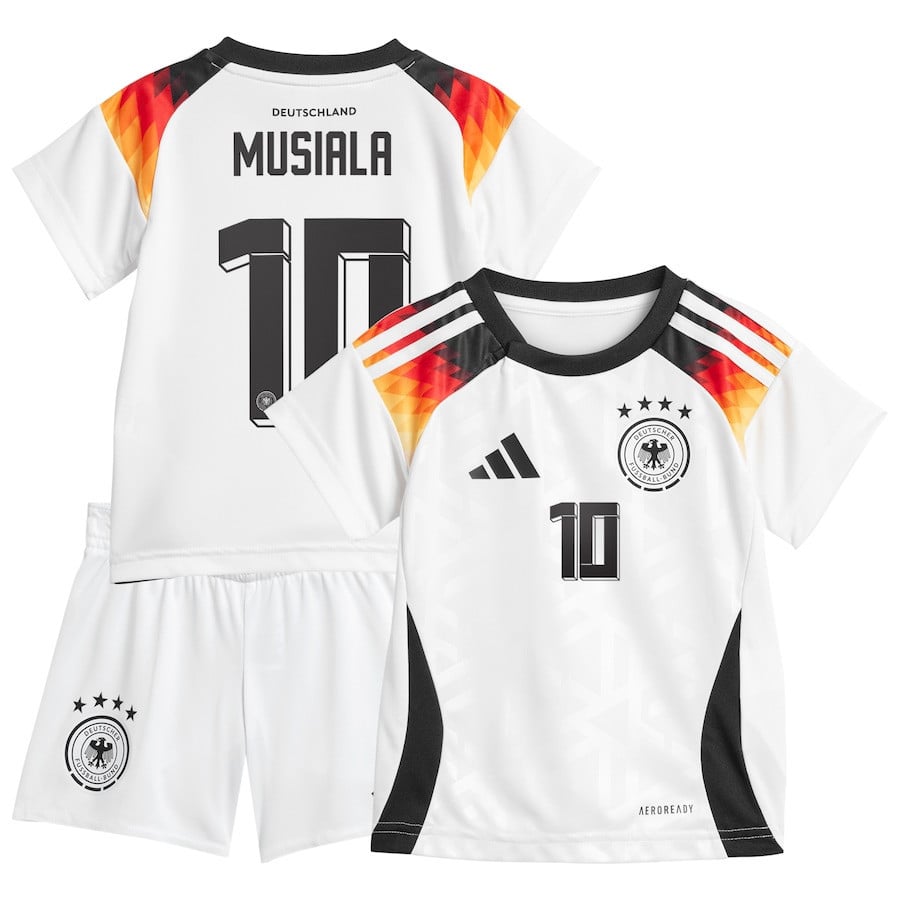 Jamal Musiala 10 Germany National Team 2024 Home YOUTH Kit Jersey - White