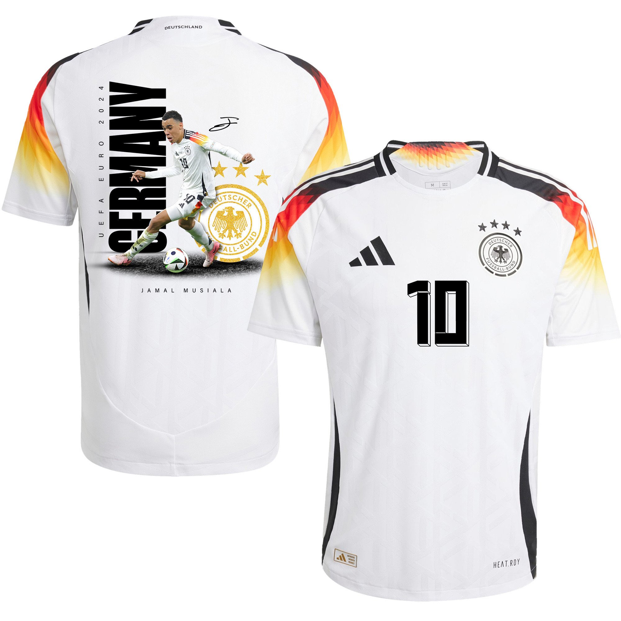 Jamal Musiala 10 Signed Game-changer Germany National Team 2024 Home Men Jersey - Purple