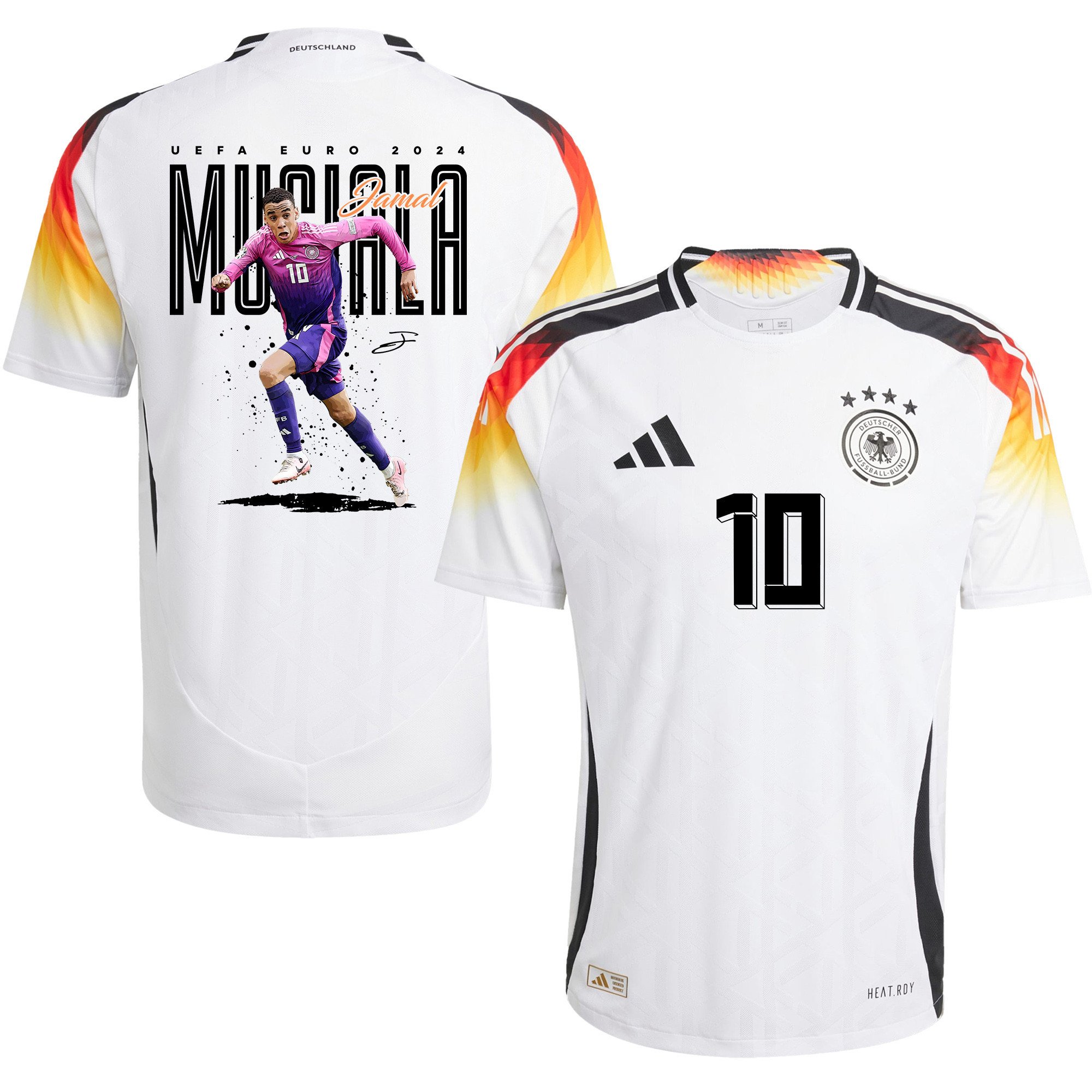 Jamal Musiala 10 The Best Attacking Player Germany 2024/25 Home Jersey - Men, White
