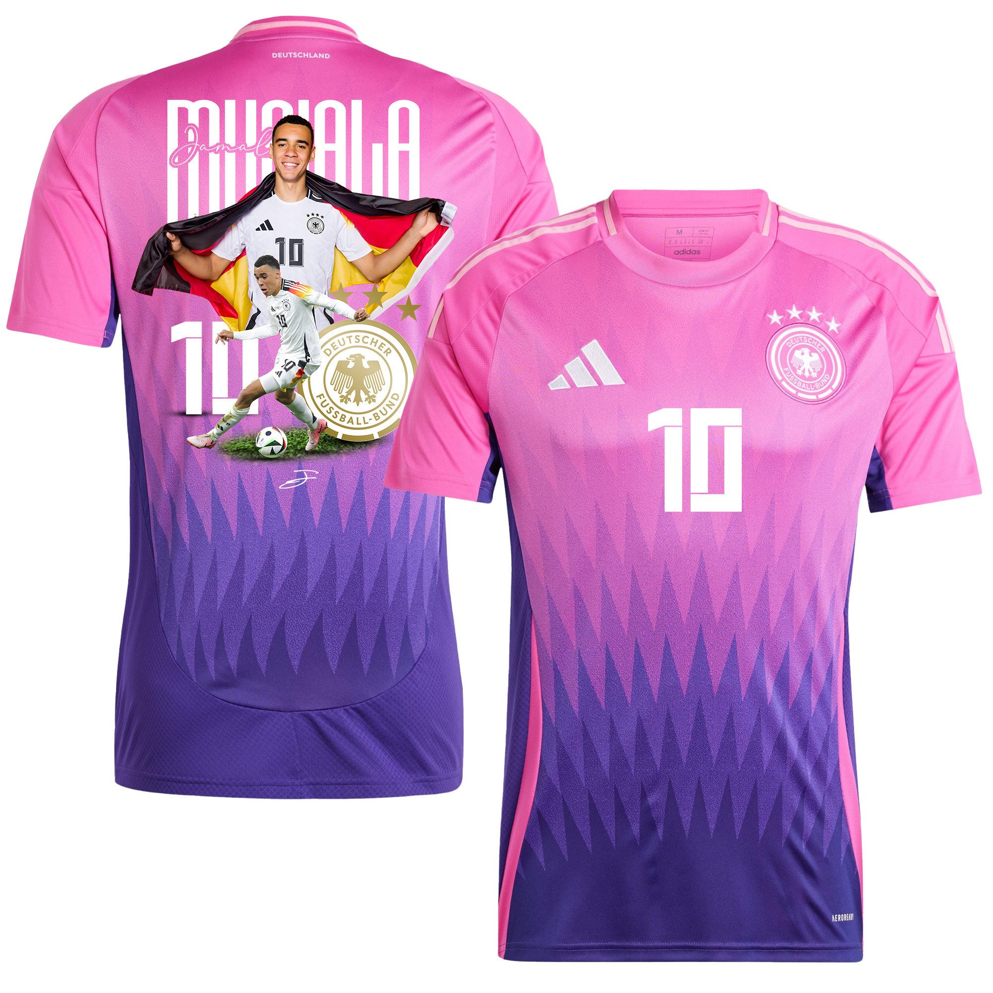 Jamal Musiala 10 The Best Striker Player Of Germany 2024/25 Away Jersey - Men