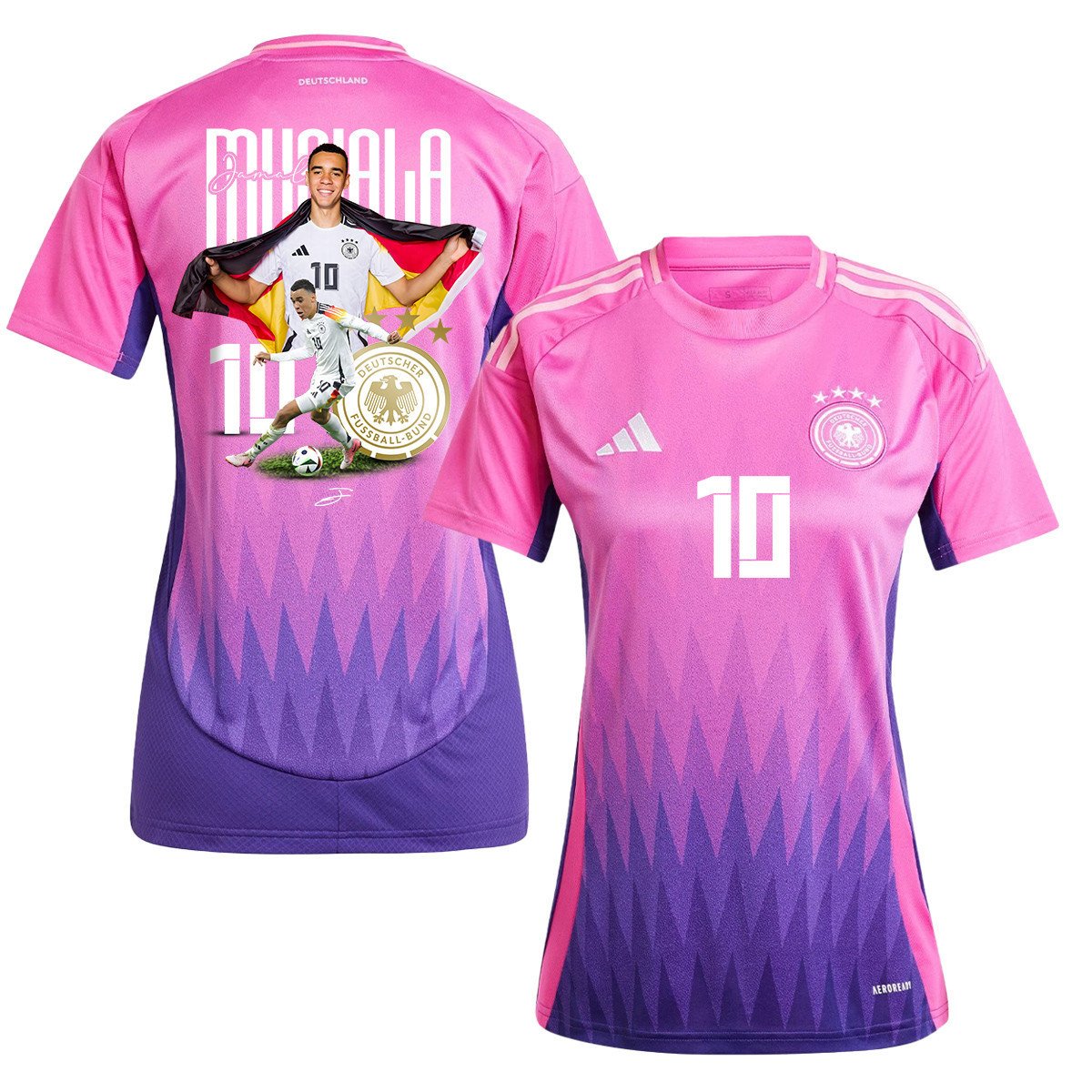 Jamal Musiala 10 The Best Striker Player Of Germany 2024/25 Women's Jersey