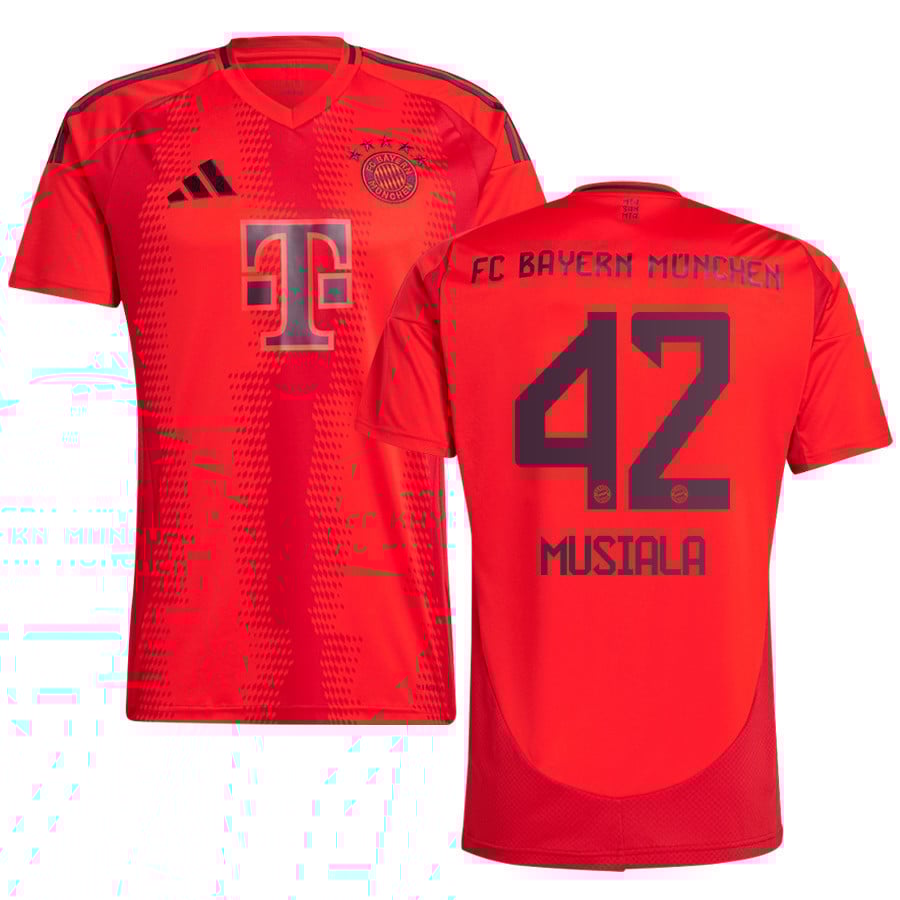 Jamal Musiala 42 Bayern Munich 2024/25 Home Jersey - Men, Red