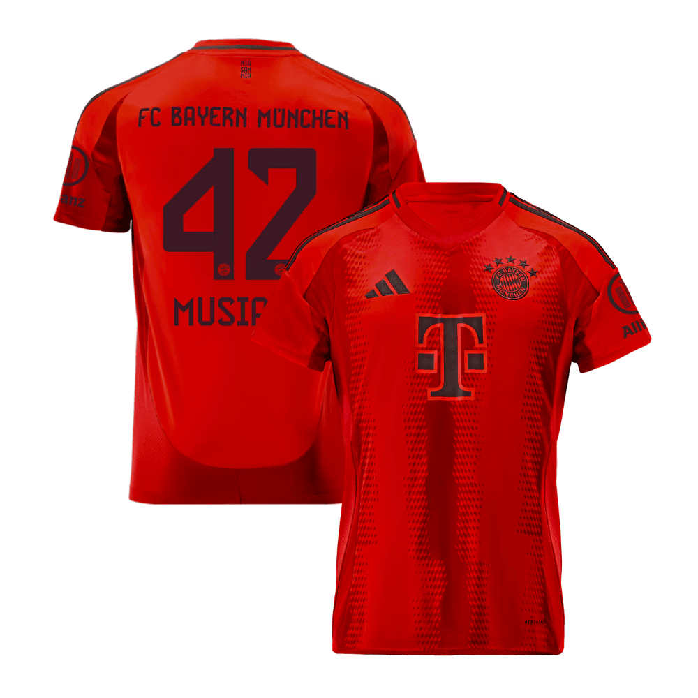 Jamal Musiala 42 Bayern Munich 2024/25 Home YOUTH Jersey - Red