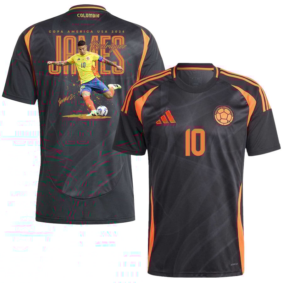 James Rodríguez 10 A Clear Shot Colombia 2024/25 Away Men Jersey - Black