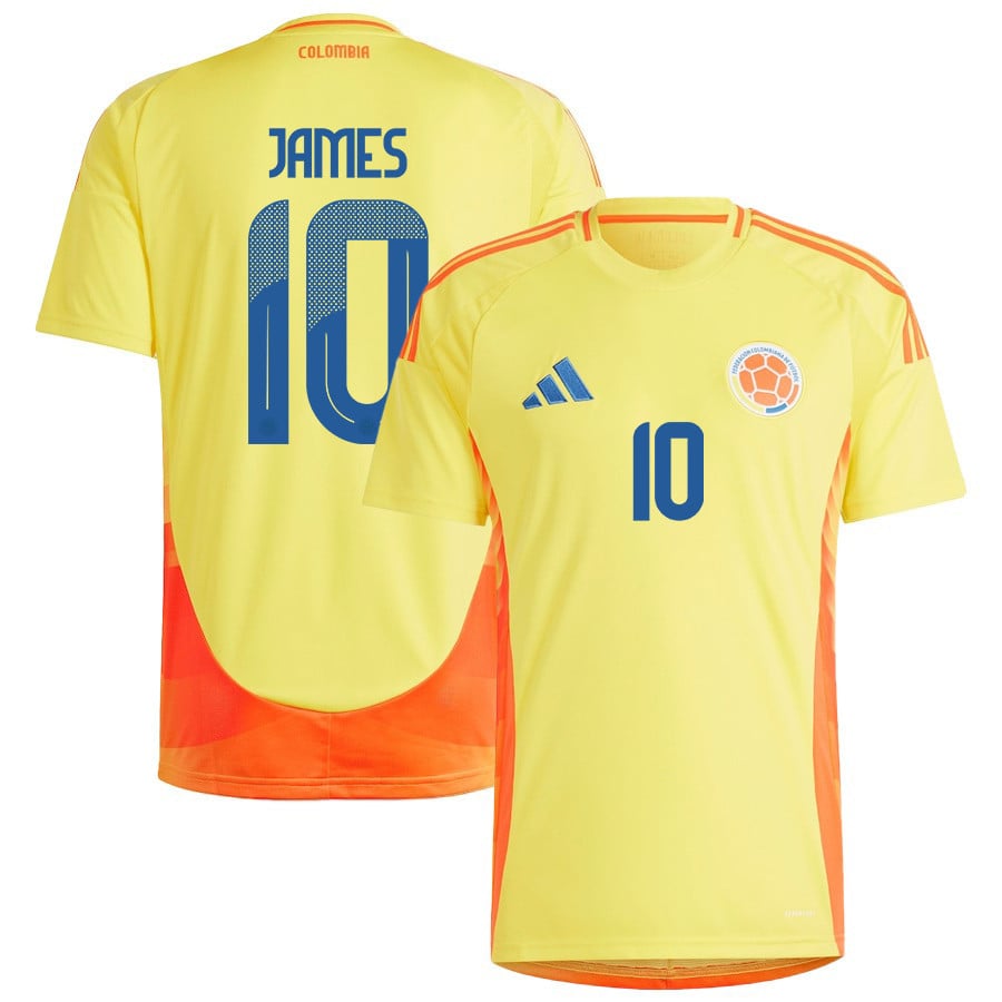 James Rodríguez 10 Colombia National Team 2024/25 Home Men Jersey - Yellow