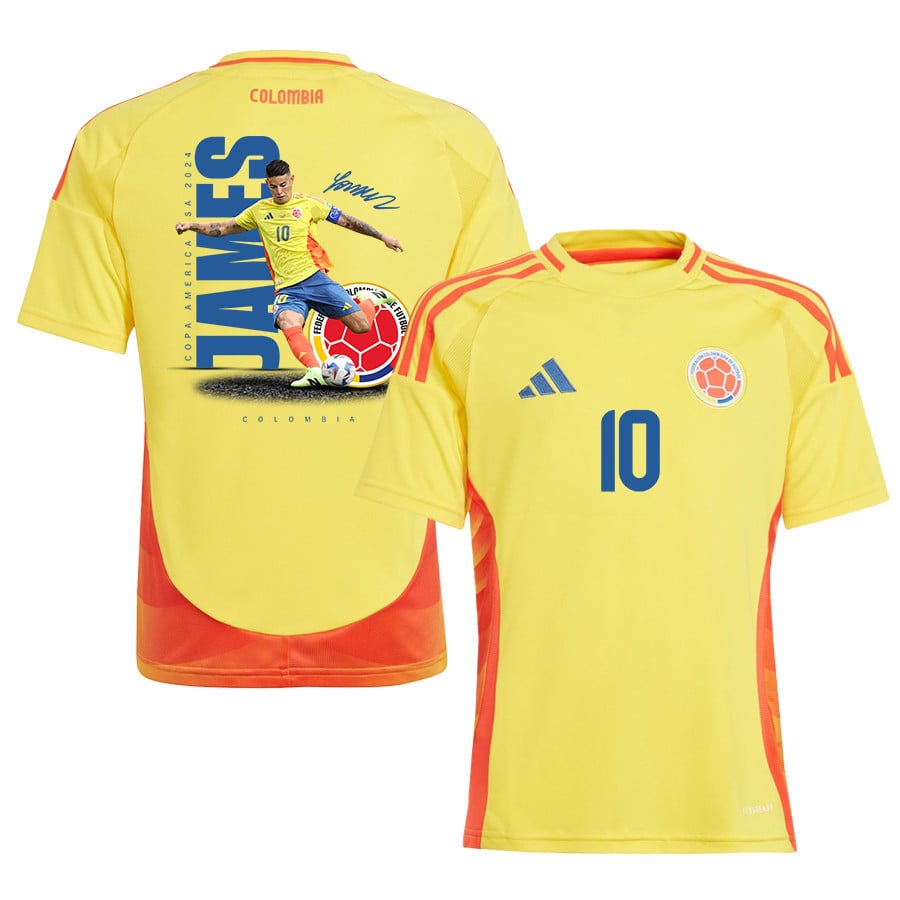 James Rodríguez 10 James Bond of Banfield Colombia 2024/25 Home YOUTH Jersey - Yellow