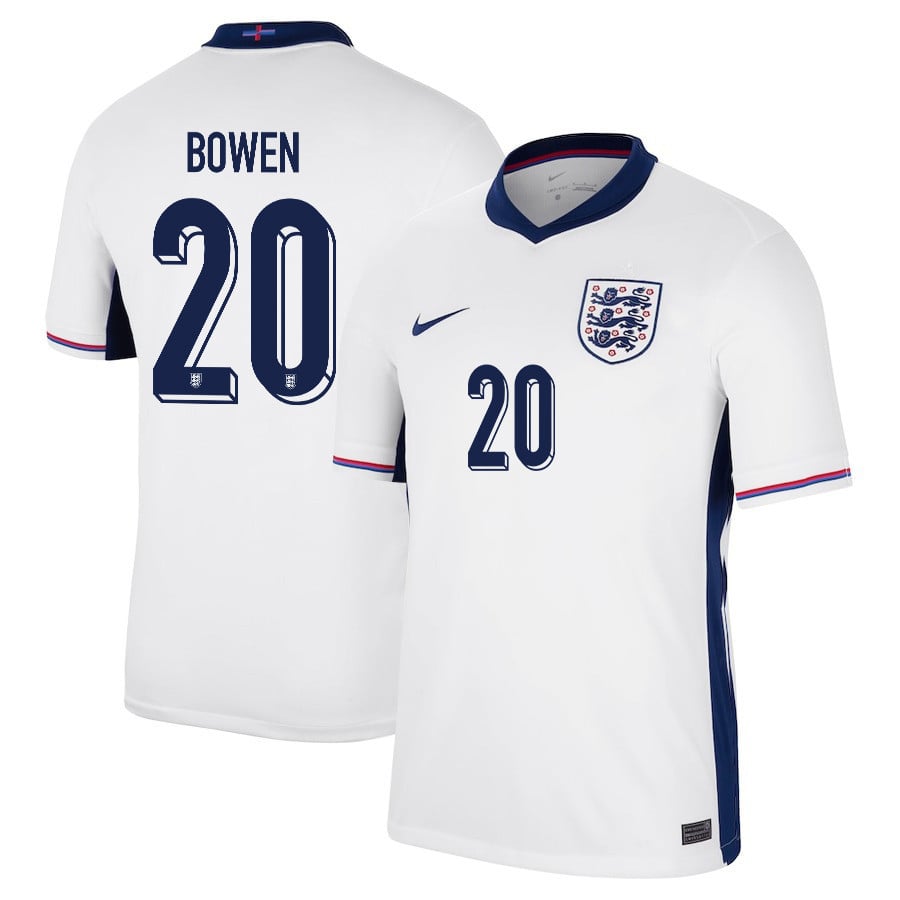Jarrod Bowen 20 England 2024/25 Home Stadium Football Jersey - Men White