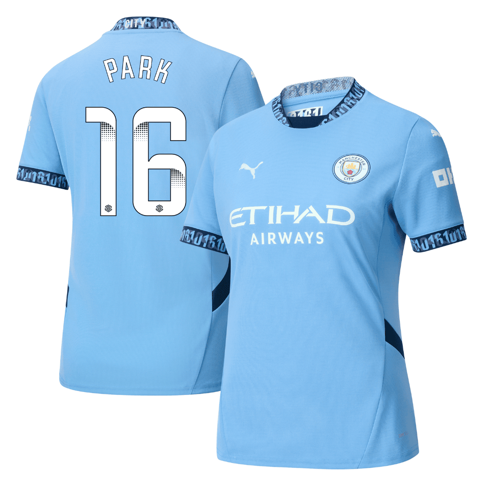 Jess Park 16 Manchester City 2024/25 Women's Team Home Women Jersey - Light Blue