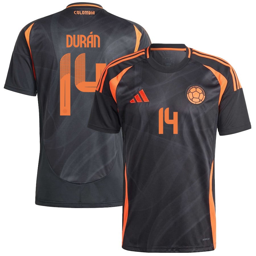 Jhon Durán 14 Colombia National Team 2024/25 Away Men Jersey - Black