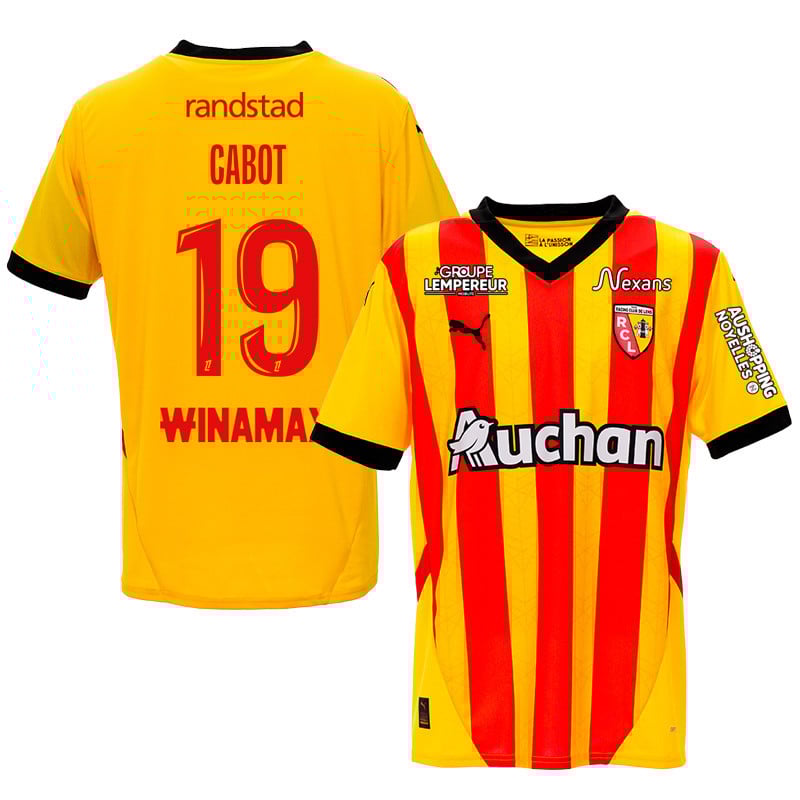 Jimmy Cabot 19 RC Lens 2024/25 Home Men Jersey - Yellow